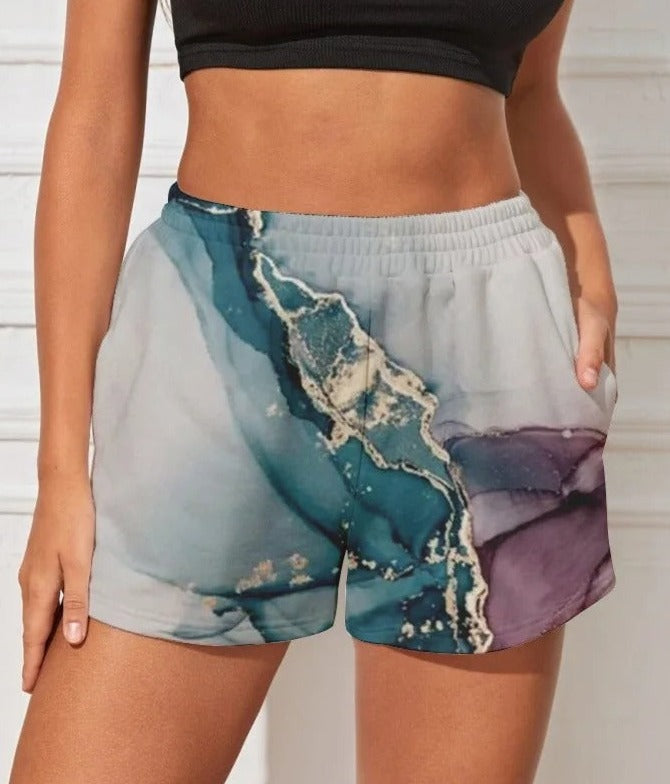 Damshorts Modern Hög Midja Lätt Bomull-2