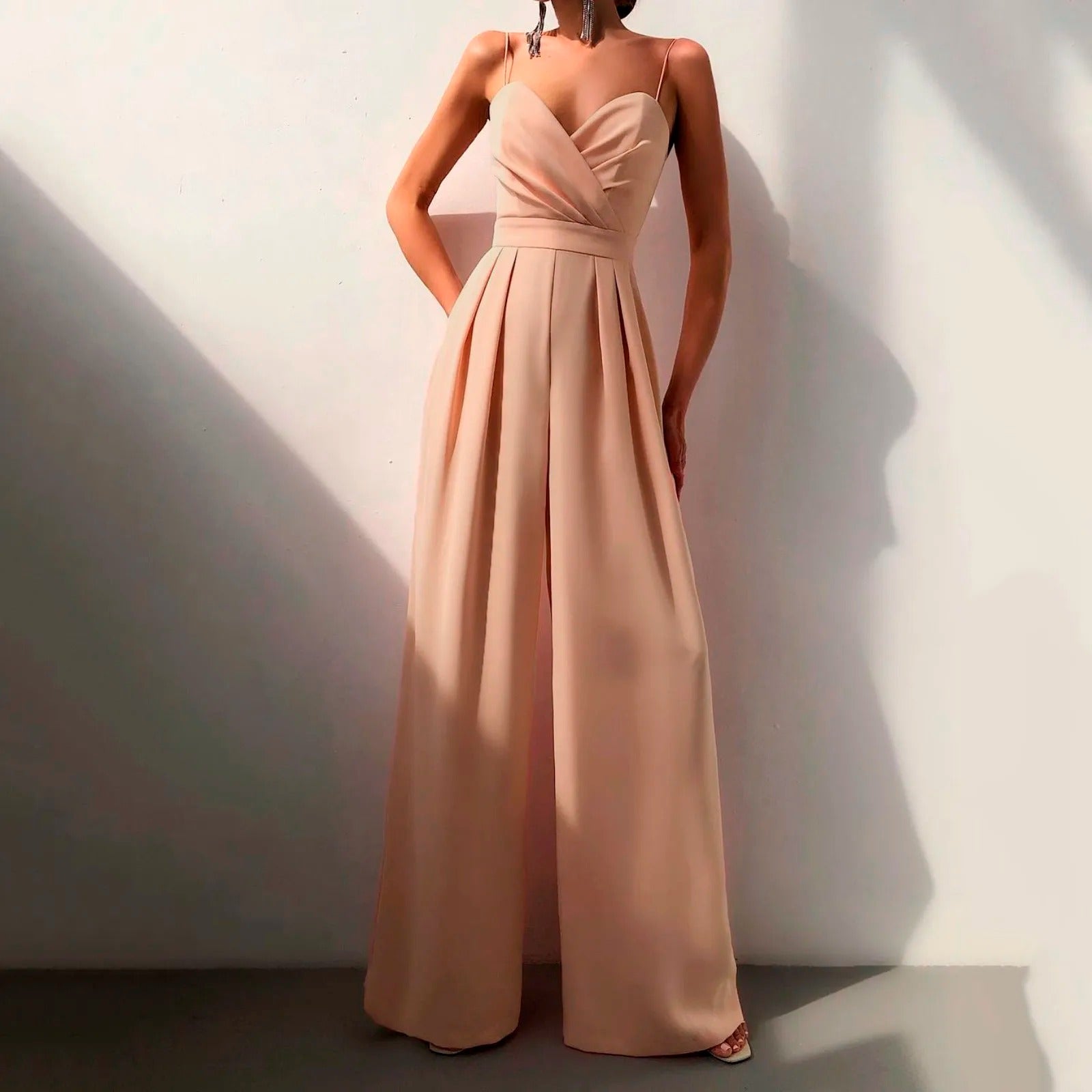 Dam Overall Elegant Design Lätt Tyg-5