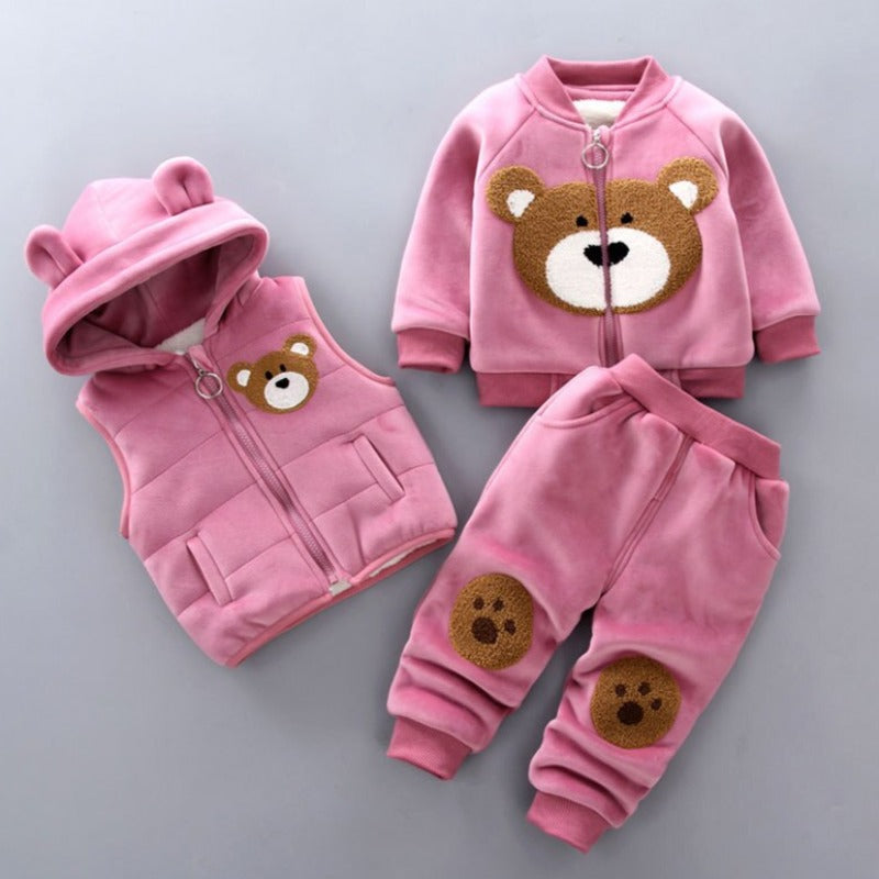 Variant image for Barn Kostym Set Hoodie och Byxor i Mjuk Velvet och Bomull-9
