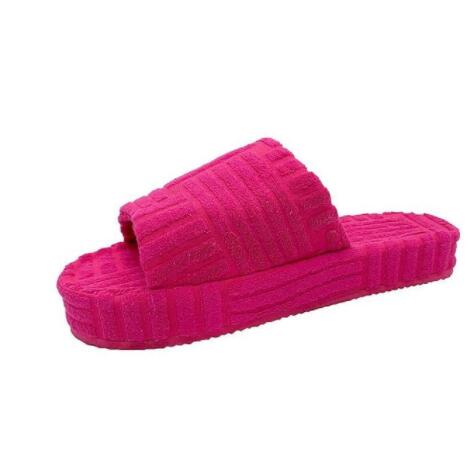 Unisex Tofflor Platt Sula Gummi Plysch för Optimal Komfort-5