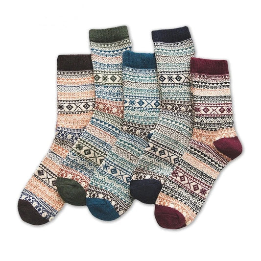 Ullstrumpor för Herrar 5-Pack – Tjocka och Värmande med Skandinavisk Design 1