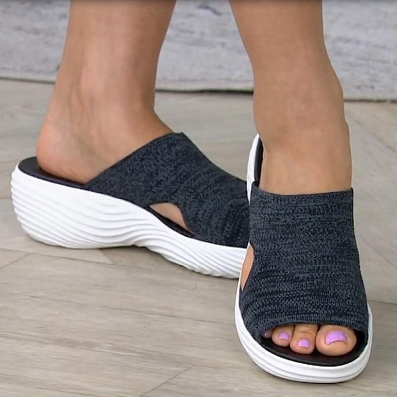 Herr Sandaler Ergonomiska Stretchmaterial Gummisula-2