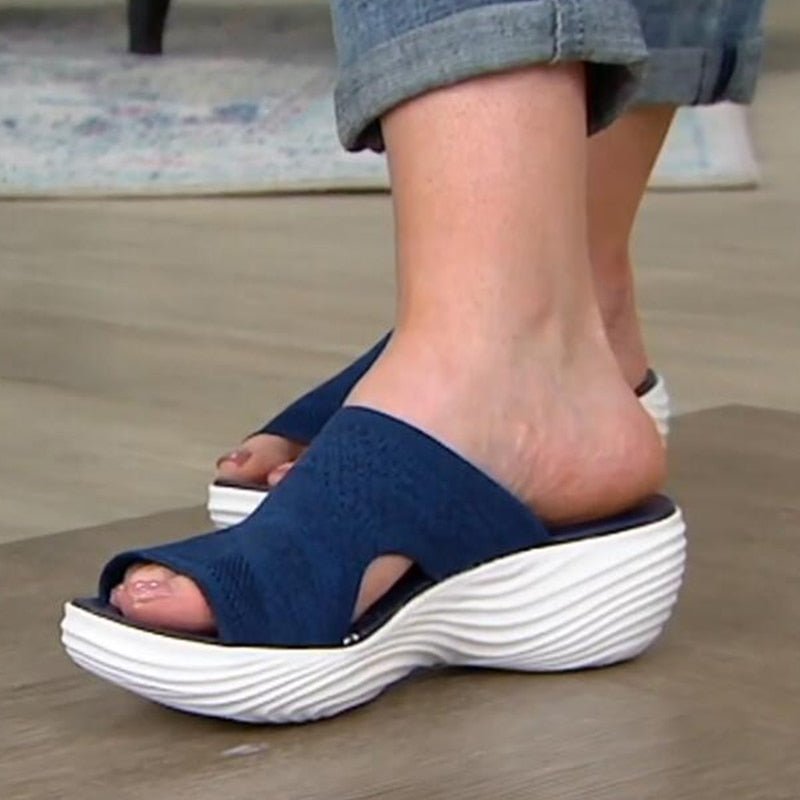 Herr Sandaler Ergonomiska Stretchmaterial Gummisula-4