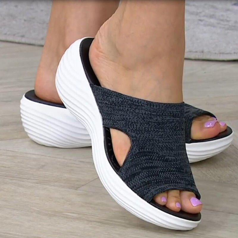 Herr Sandaler Ergonomiska Stretchmaterial Gummisula-1