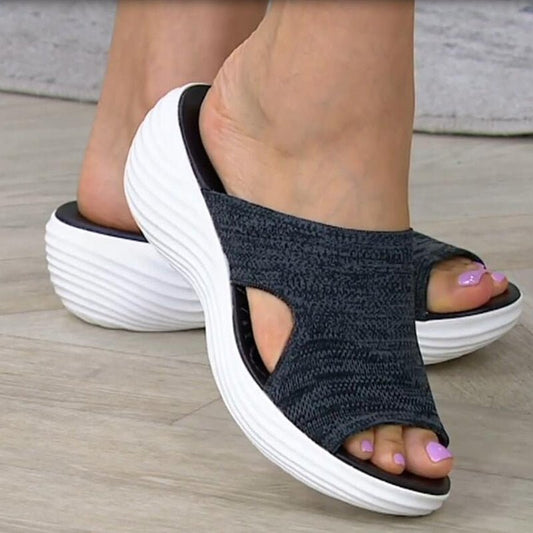 Herr Sandaler Ergonomiska Stretchmaterial Gummisula-1