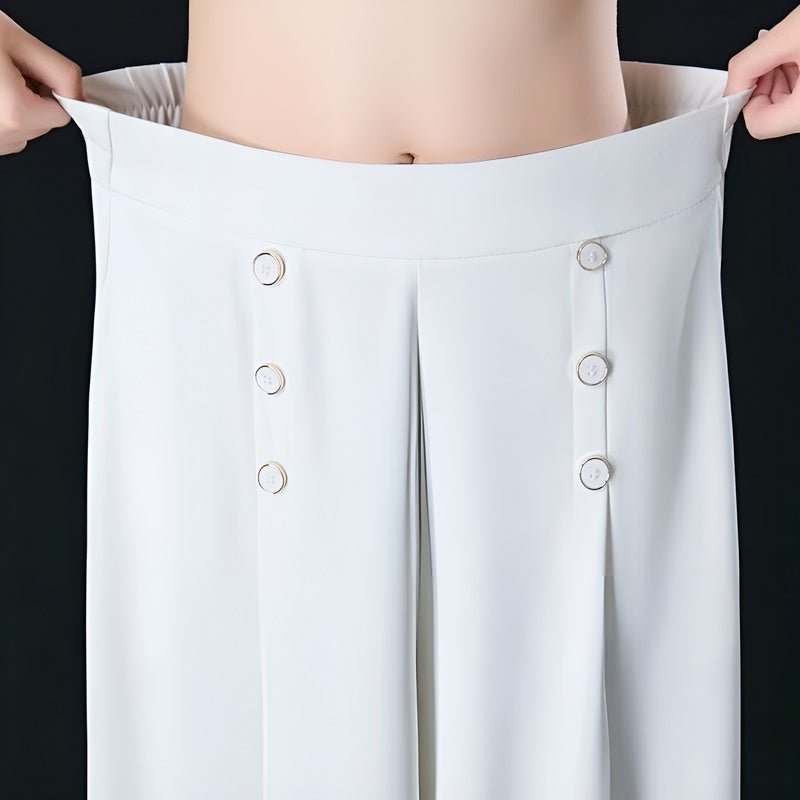 Snygga Byxor Dam Brett Ben Hållbart Tyg-5