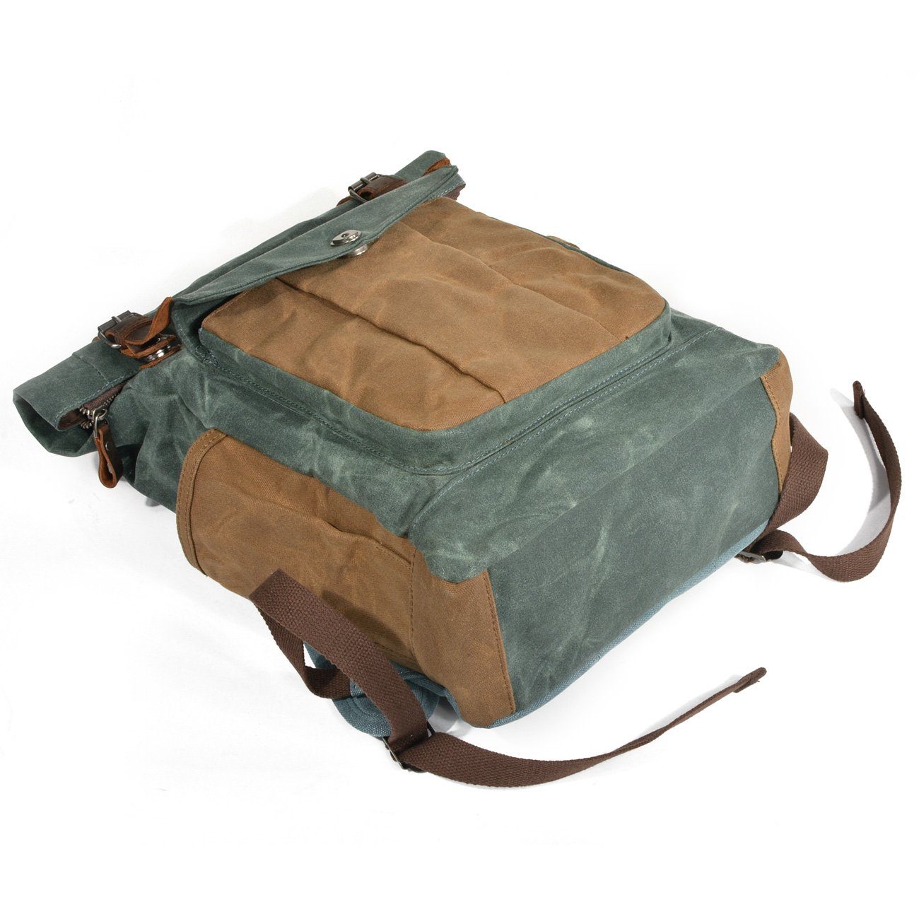 Unisex Ryggsäck Rolltop Wolff Canvas Vattenavvisande Slitstark 3