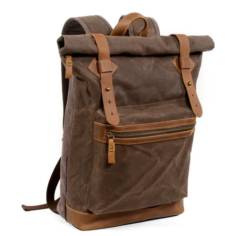 Unisex Ryggsäck Vaxad Canvas för Utomhusäventyr 14 Liter 2