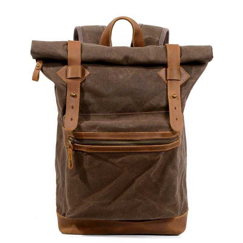 Unisex Ryggsäck Vaxad Canvas för Utomhusäventyr 14 Liter 10