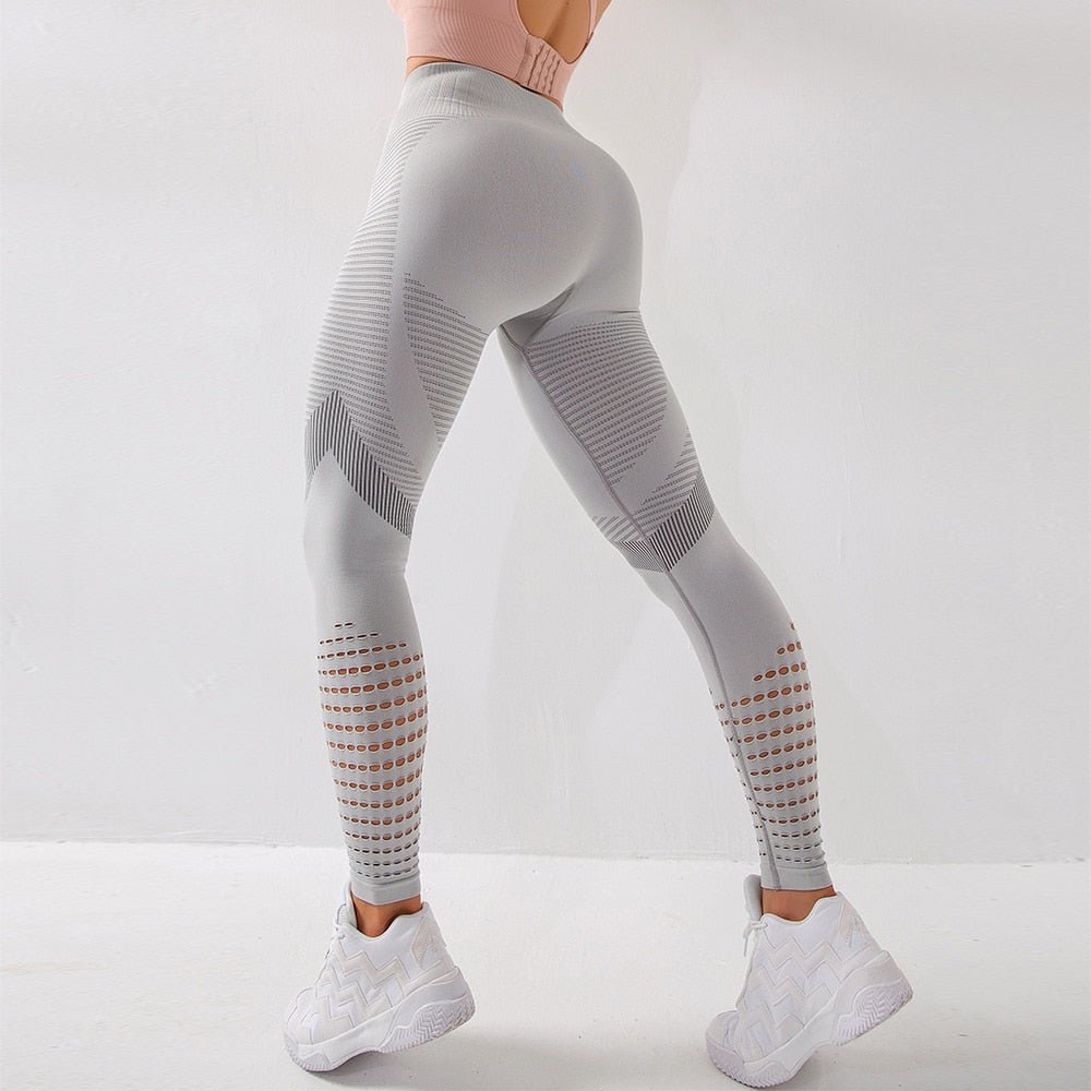 Damleggings Hög Midja Träningsstil Polyester-2