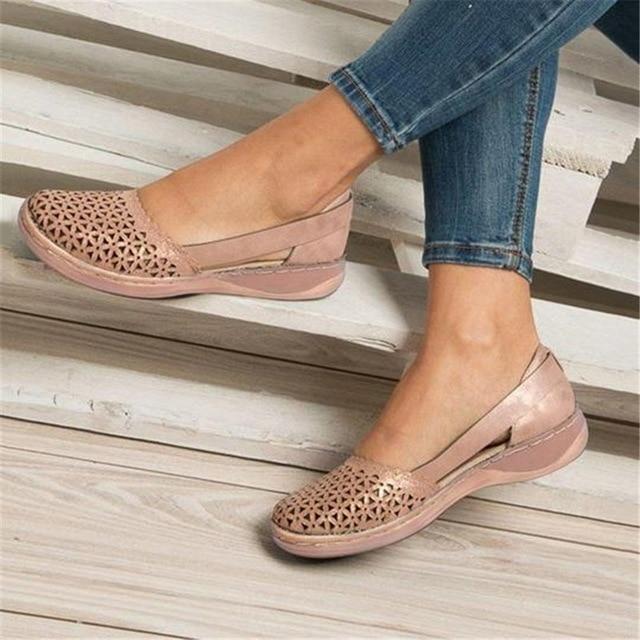 Kvinnors Loafers i Läder Elegant Passform-4