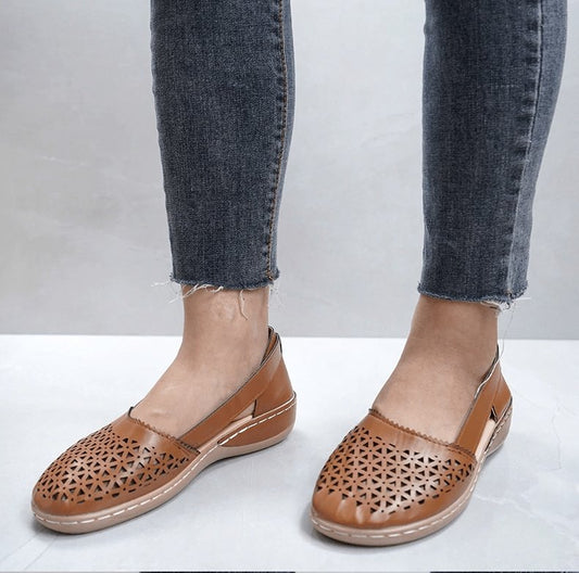 Kvinnors Loafers i Läder Elegant Passform-1
