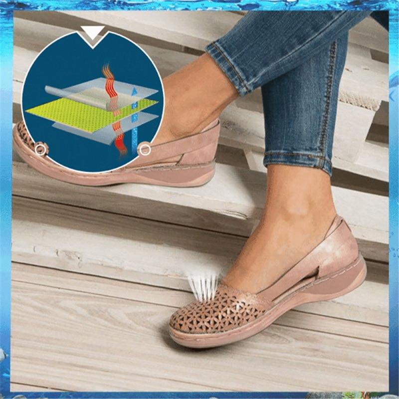 Kvinnors Loafers i Läder Elegant Passform-5