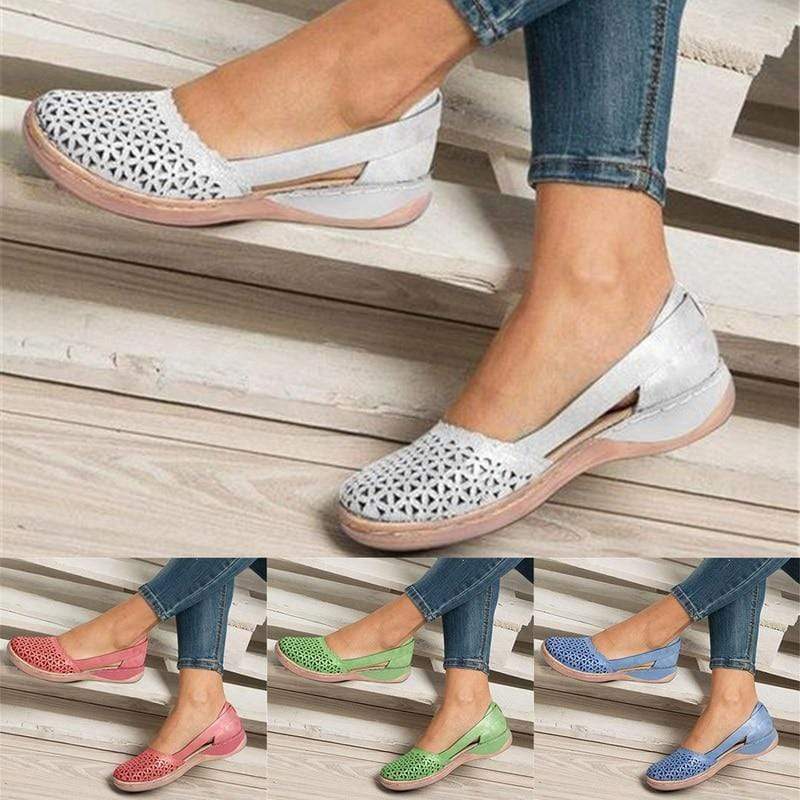 Kvinnors Loafers i Läder Elegant Passform-3