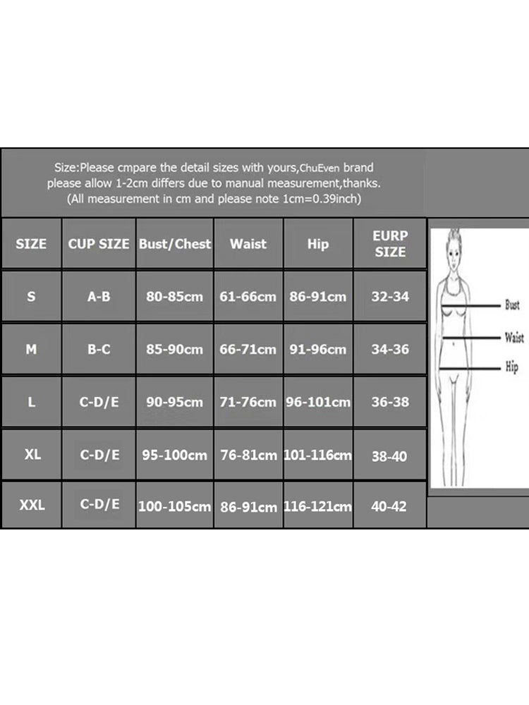 Dam Baddräkt Off-Shoulder Nylon Spandex med Push-Up Effekt-6