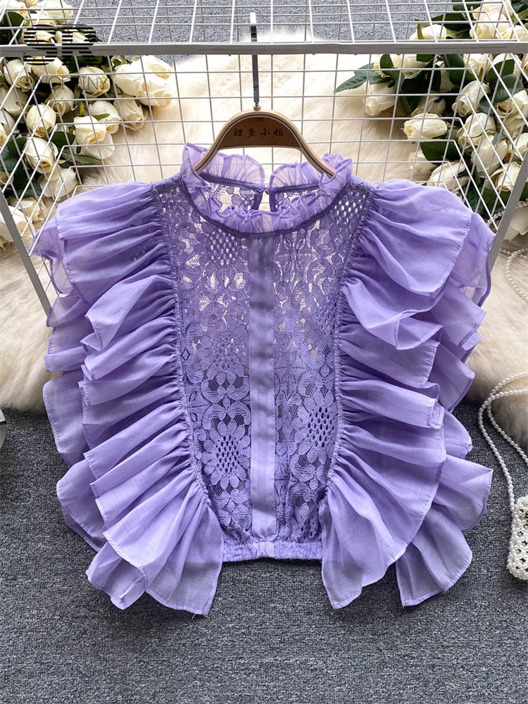 Kvinnor O-hals Topp i Bomull och Polyester – Chic, Modern Design, Perfekt för Fest och Vardag, Storlek A 4