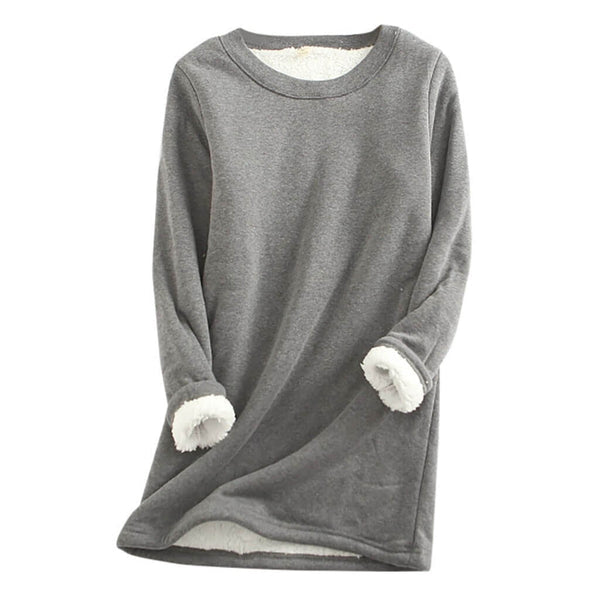 Variant image for Fleecetröja Dam Lång Avslappnad Stil Mjuk Fleece-Mix-1