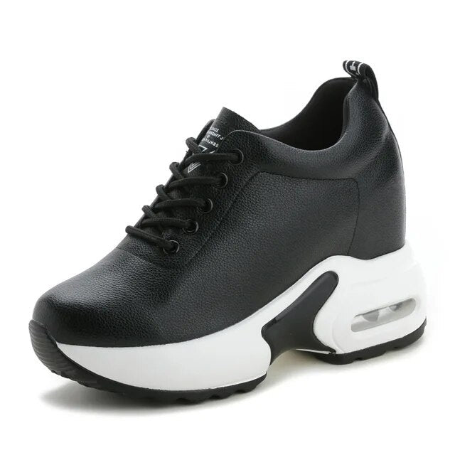 Dam Sneakers Höghöjd Syntetiskt Läder Andningsbar Komfort 8