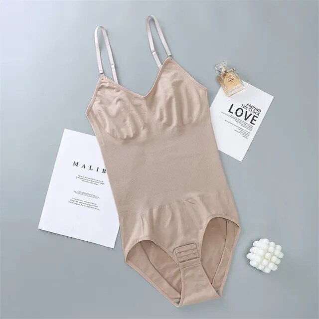Dam Bodysuit Full Kroppsform Nylon Smickrande Silhuett-1