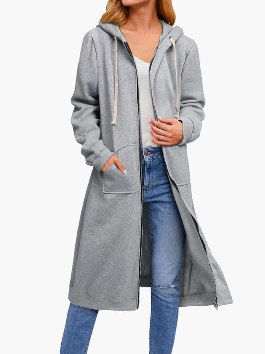 Lång Hoodie Dam Isolerad Polyester Mångsidig Design-1