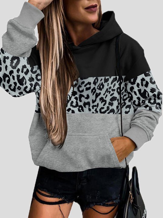 Lång Hoodie Dam Avslappnad Bomull för Trendig Komfort-2