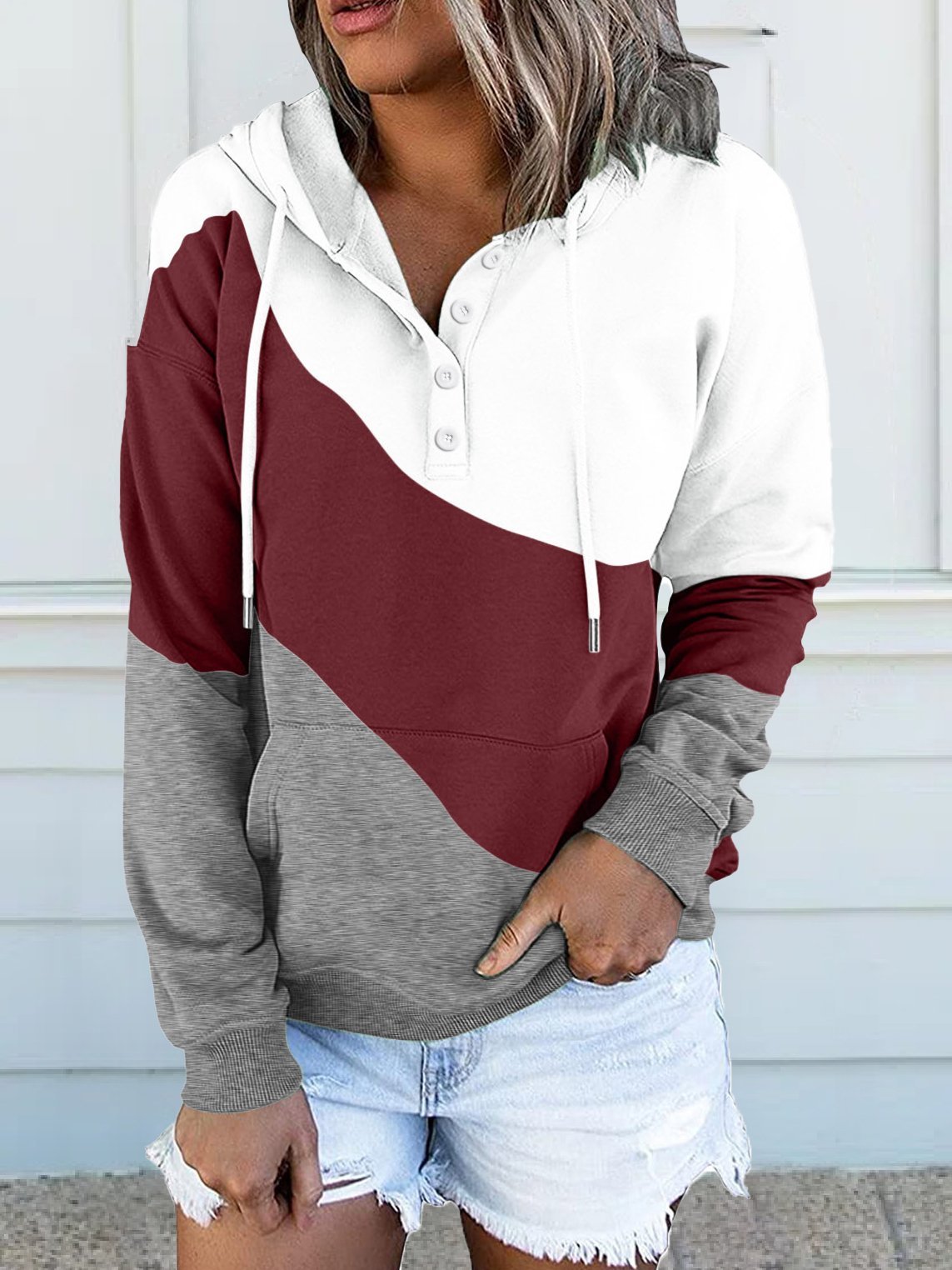 Dam Hoodie Avslappnad 100% Bomull-2