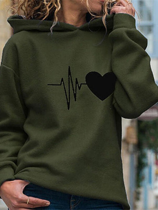 Dam Hoodie Avslappnad 100% Bomull-1