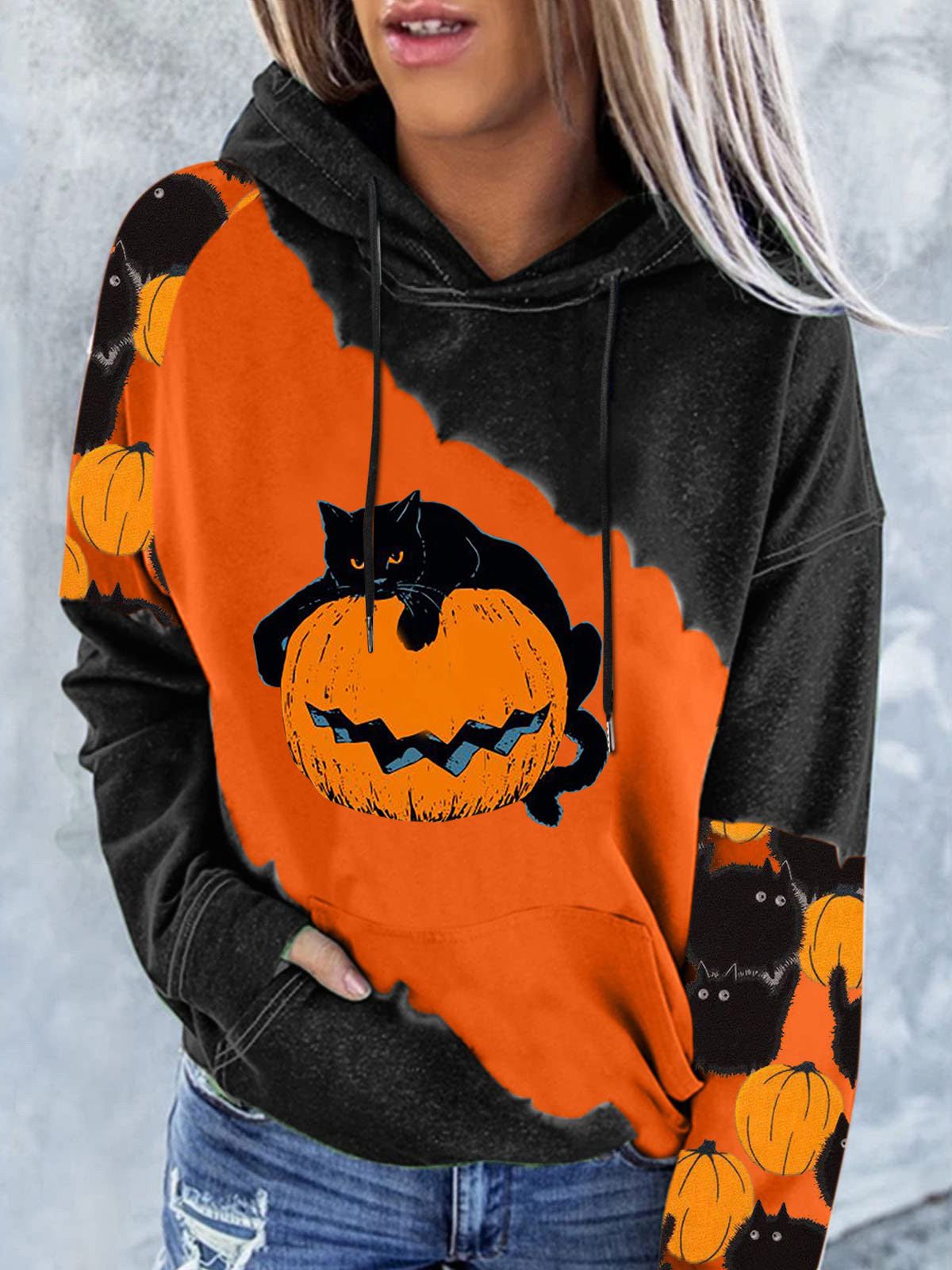 Variant image for Dam Hoodie Avslappnad Passform 100% Bomull-5
