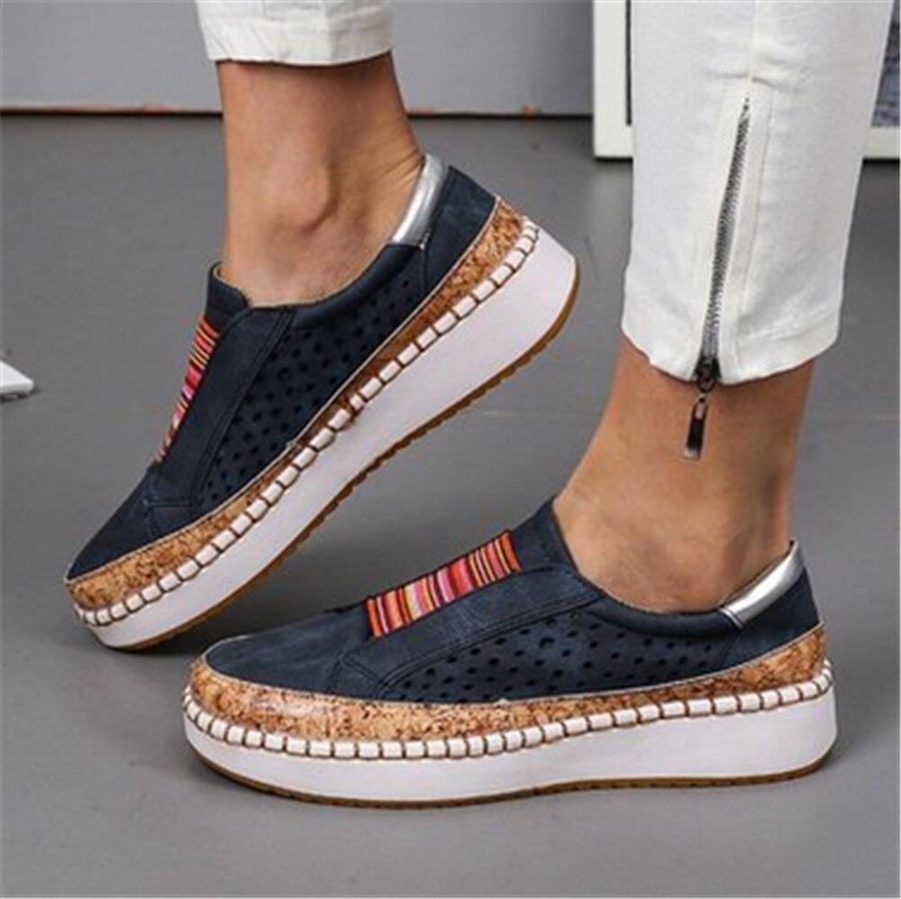 Kvinnor Slip-On Halluxskor Andningsbara PU EVA 8