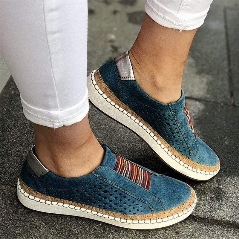 Kvinnor Slip-On Halluxskor Andningsbara PU EVA 9