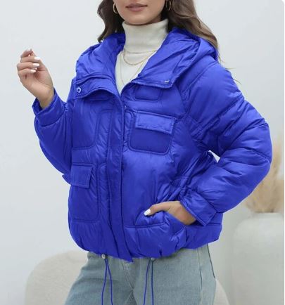 Dam Vinterjacka Minimalistisk Varm Polyester 5