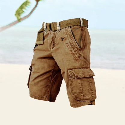 Cargoshorts för Herrar i Stretchmaterial med 6 Fickor – Klassisk Design för Utomhusaktiviteter och Vardagsbruk 8