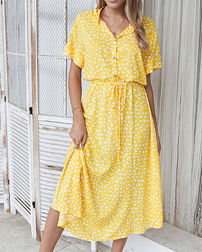 Variant image for Damklänning A-linjeformad Midi i Bomullsblandning - Fina Dam Klänningar för Eleganta Tillfällen-13