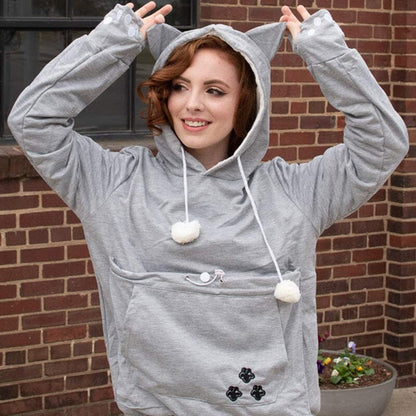 Hoodie För Djur Mjukt Polyester Elastan Med Framficka-3
