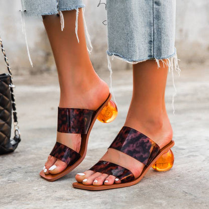 Kvinnors Slip-On Sandaler Transparent PVC Gummisula-2