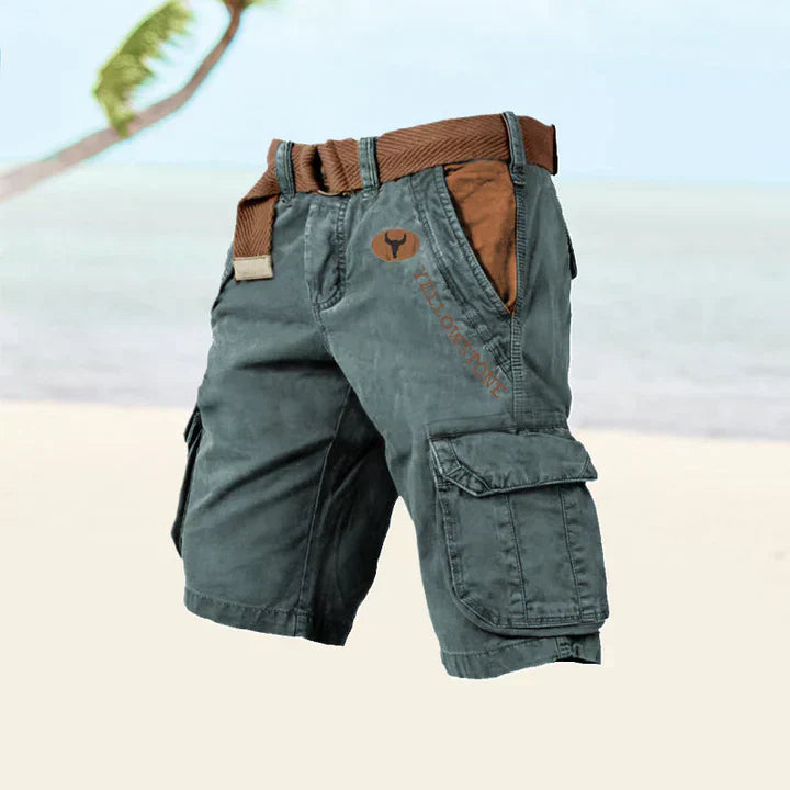 Cargoshorts för Herrar i Stretchmaterial med 6 Fickor – Klassisk Design för Utomhusaktiviteter och Vardagsbruk 4