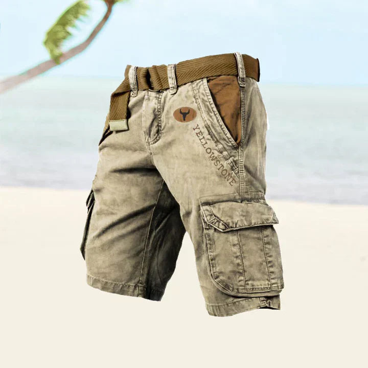 Cargoshorts för Herrar i Stretchmaterial med 6 Fickor – Klassisk Design för Utomhusaktiviteter och Vardagsbruk 14
