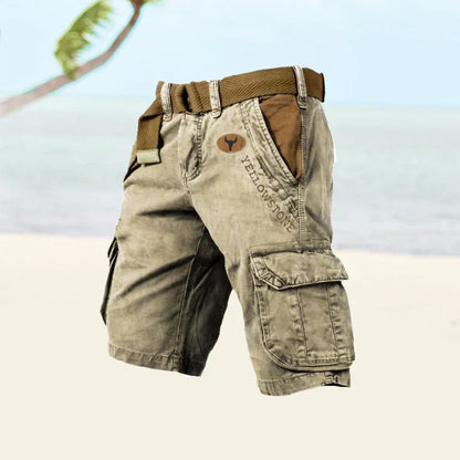 Cargoshorts för Herrar i Stretchmaterial med 6 Fickor – Klassisk Design för Utomhusaktiviteter och Vardagsbruk 14