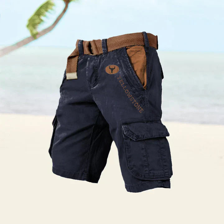 Cargoshorts för Herrar i Stretchmaterial med 6 Fickor – Klassisk Design för Utomhusaktiviteter och Vardagsbruk 11