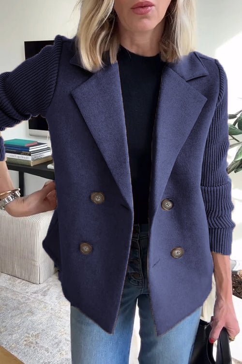 Variant image for Dam Blazer med Kontrasterande Ärmar i Polyester och Elastan-36