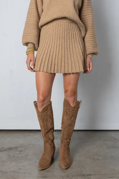 Variant image for Dam Stickad Kombination Trendig Mjuk Akrylblandning-16