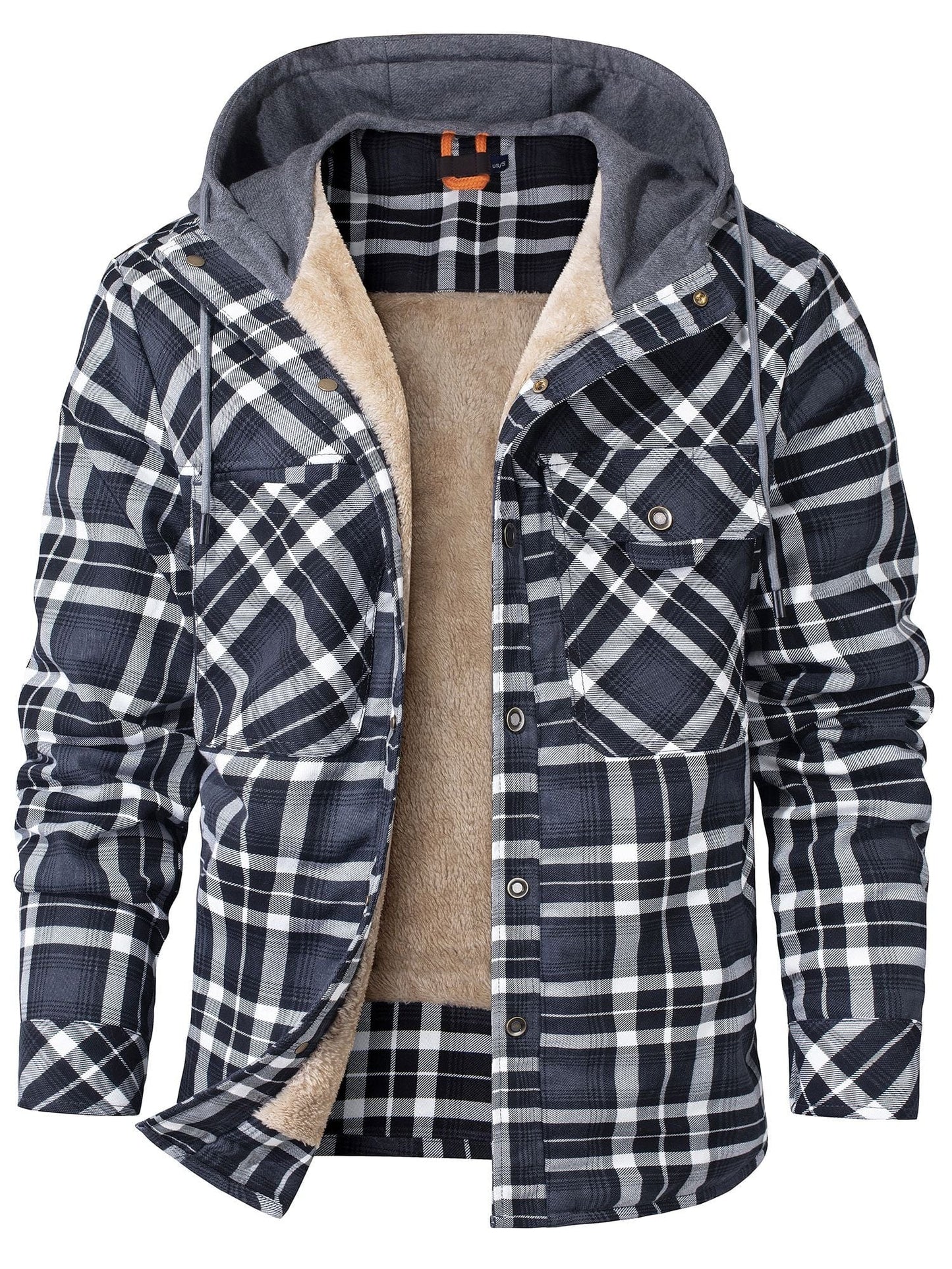 Damjacka Flanell med Huva och Konstgjord Päls för Kalla Dagar-2