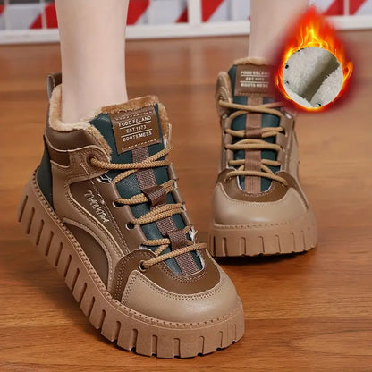 Fodrade Vinterstövlar Dam Hög Top Plysch Sula-2