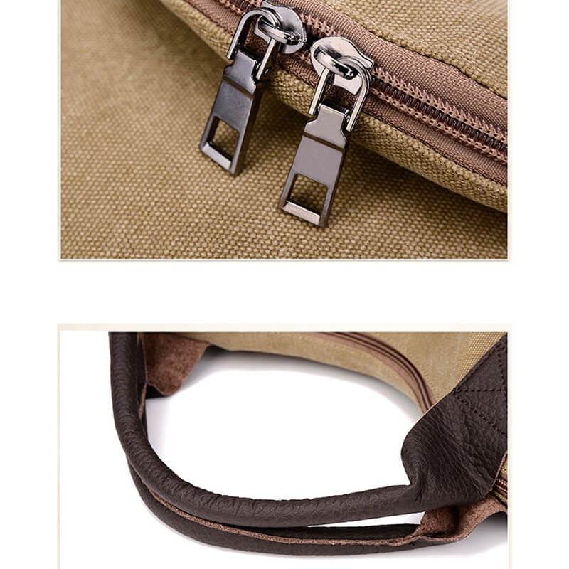 Rymlig Axelväska Dam i Hållbar Canvas med Avtagbar Axelrem – Stor Axelremsväska för Vardag och Resor 6