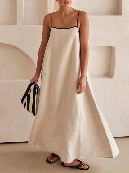 Kvinnors Klänning Avslappnad Passform Elastisk Band Högkvalitativt Tyg-4