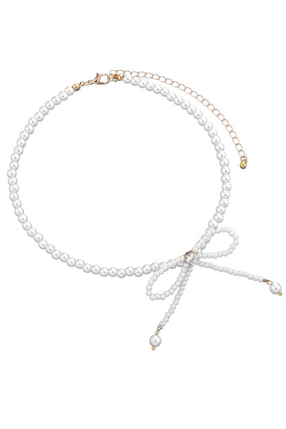 Dam Halsband Pärlor och Guldslinga Elegant Smycke-5