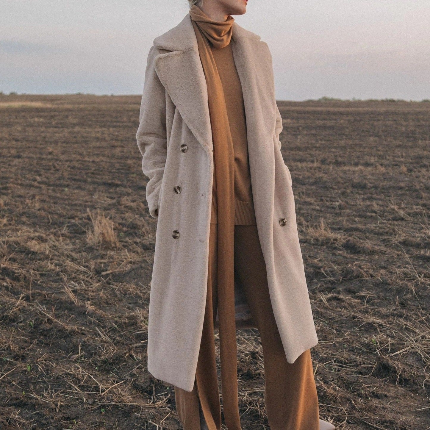 Lång Vinterjacka Dam Varm Design Högkvalitativ Textil-5