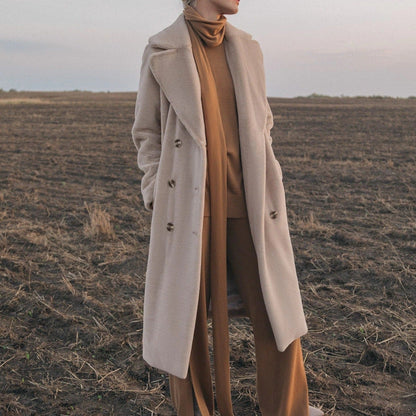 Lång Vinterjacka Dam Varm Design Högkvalitativ Textil-5