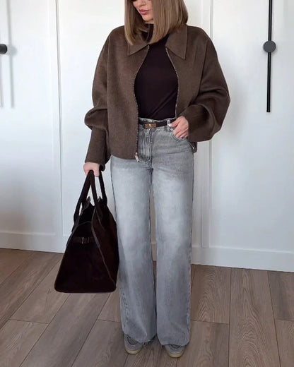 Kvinna Kappa Klassisk Överjacka Högkvalitativt Tyg-2