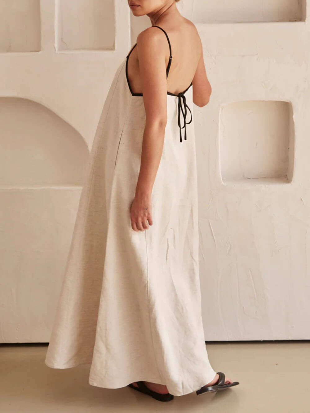 Kvinnors Klänning Avslappnad Passform Elastisk Band Högkvalitativt Tyg-5